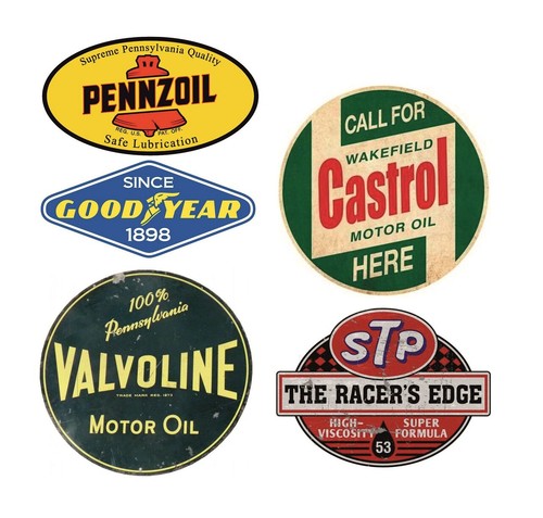 Adesivi vintage stp - vintage, castrol