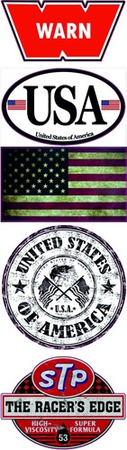 Adesivi vintage usa auto - usa,