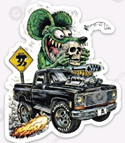 Adesivo classic truck rat - adesivo,