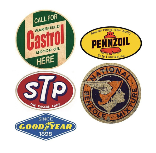 Adesivi vintage stp castrol - stp,